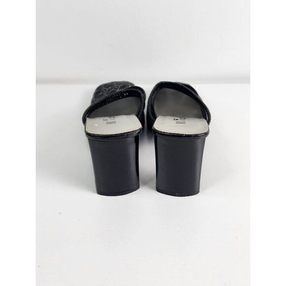 Regina Black Mesh Dress Heels Size 23 - Picture 3 of 8